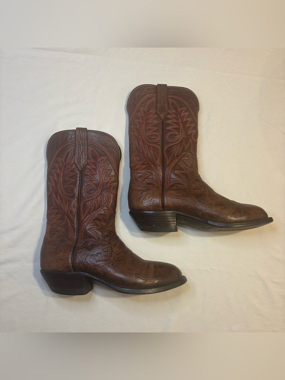 Vintage 2003 Paul Bond Custom Cowboy Boots Rare Ant Leather Men’s 9.5/10